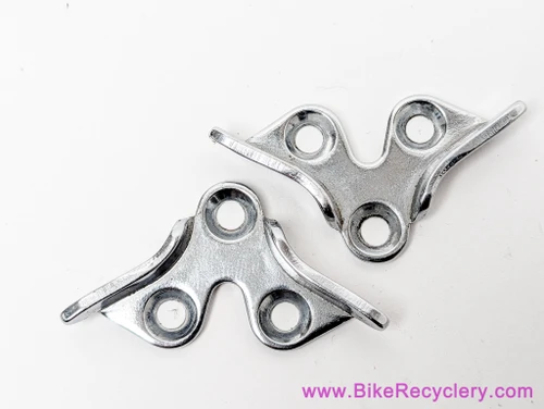 NOS Shimano Aero Pedal Front Mounting Plates: Non-Adjustable - 600 & Dura Ace AX/EX/7400/6400 (Pair)