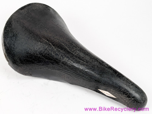 1990's San Marco Rolls Saddle: Black Leather - Copper Rails & Badges - Vintage