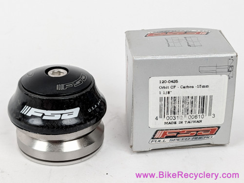 FSA Orbit CF Integrated Headset: 1 1/8" x 45/45 Campagnolo Compatible - Carbon (NEW)