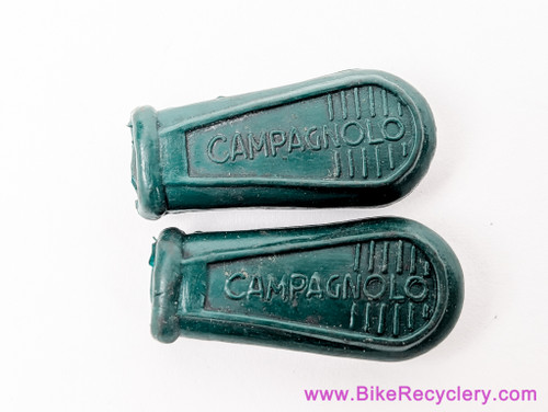 Campagnolo Shifter / QR Skewer Rubber Covers: British Racing Green (Near Mint+, pair)
