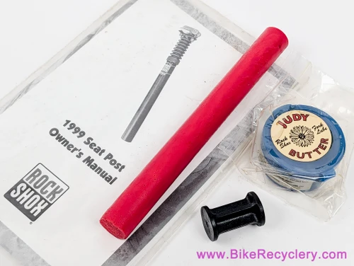NIB/NOS Rockshox Suspension Seatpost Rebuild Kit: Red Medium Elastomer + Judy Butter - Vintage 1990's