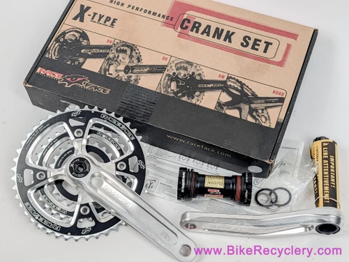 NIB/NOS Race Face Atlas AM Crankset & BB: 170mm x 44/32/22t - I-Beam - X-Type - Vintage 2000's - Silver Ano