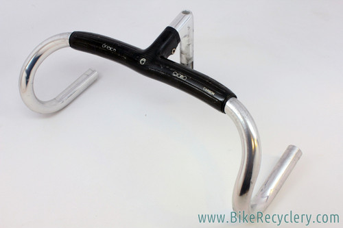 Cinetica Giotto Adjustable Drop Handlebars & Stem: Early 1990's - Carbon - RARE!