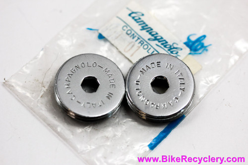 NIB/NOS Campagnolo Record Pista / Chorus 1st Gen Crank Dust Caps: Steel - Flat Face (Pair) NIB/NOS Campagnolo Record Pista / Chorus 1st Gen Crank Dust Caps: Steel - Flat Face (Pair)