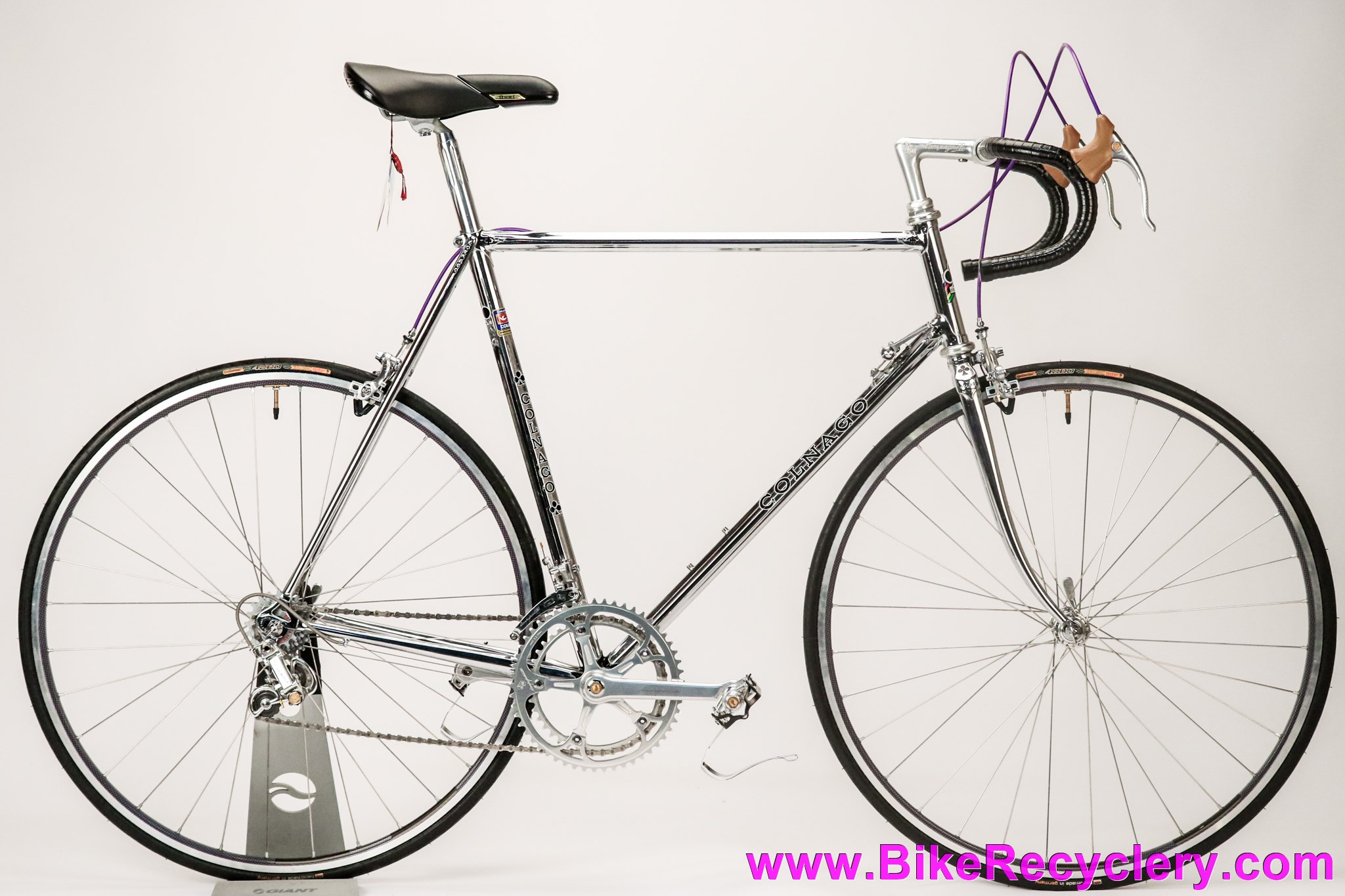 Colnago Arabesque w/ Campy Super Record 50th: Built by Ernesto? Internal Routing & Top Mount Shifters - Chrome 
