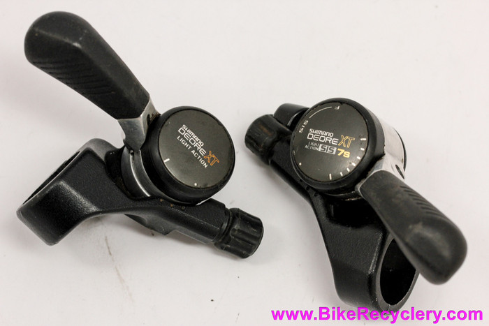 Shimano Deore XT シフター 7速 SL-M732　状態良し Shimano Deore XT II SL-M732 Thumb Shifters: 7 Speed SIS