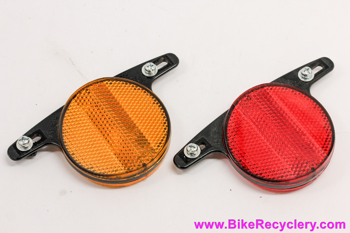 Cateye RR-250-WU Reflector Set: Red & Amber - Hardware/Bolts - Schwinn /  BMX / Mag Wheels