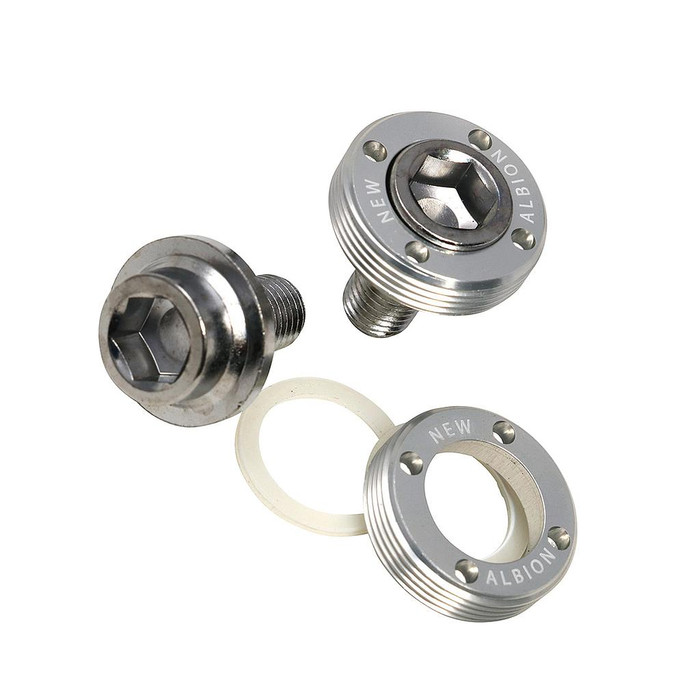 New Albion SelfExtracting Crank Bolts Silver (NEW) Bike Recyclery