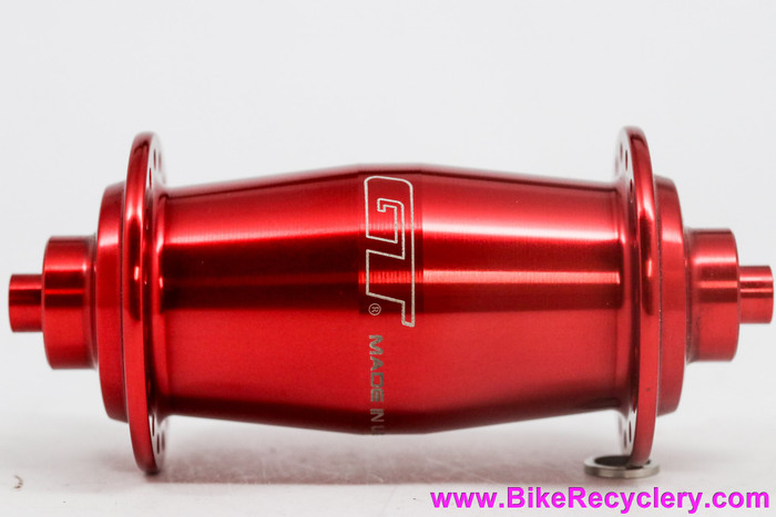 NOS GT Hadley Barrel Front Hub: 32H - Made in USA - Red Anodized Vintage  1990's - Zaskar Xizang