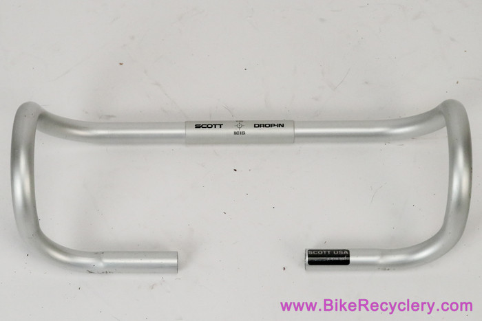 NOS Scott Drop-In Handlebars: 44.5cm x 26.0mm - Silver - Vintage