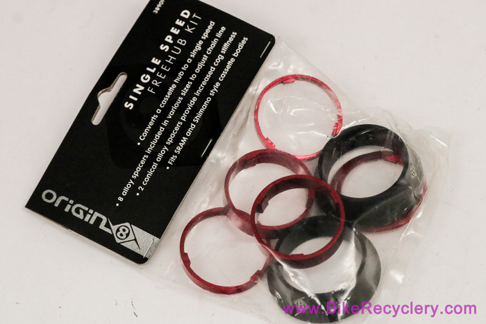 Origin 8 Single Speed Conversion Kit Origin8 Single Speed Freehub Kit For Cassette Hubs: 10 Spacers - Red ...
