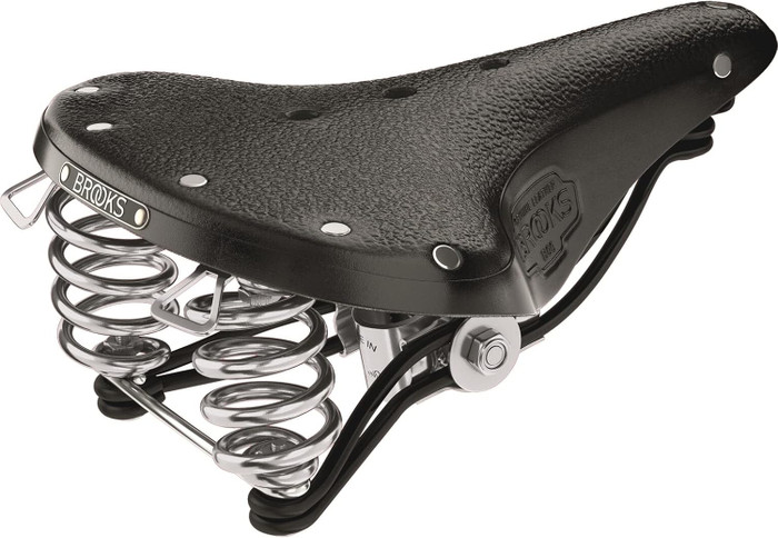 BROOKS　B66 Brooks B66 Leather Saddle: Springs - Twin Rail - Black (NEW
