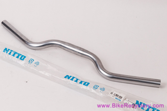 Guidon Nitto B206 Nordest En Acier Chromé, Courbure 20°, 25,4 Mm, Largeur 525 Mm – Idéal Pour Vélo De Route Ou Fixie