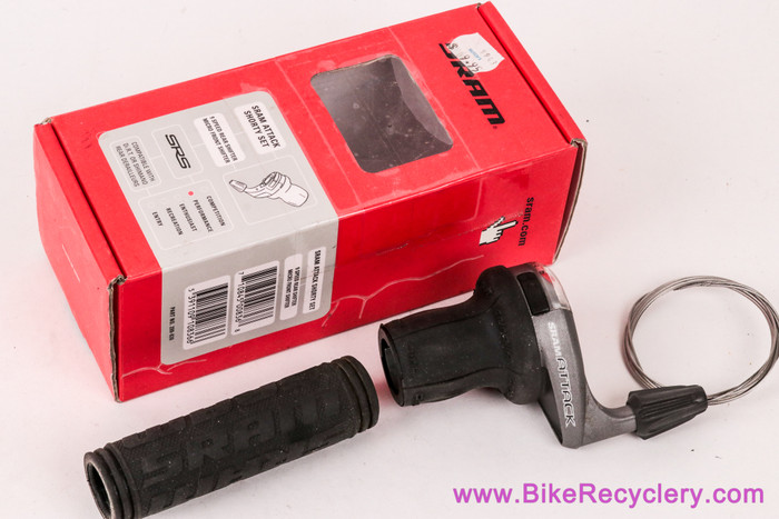 NIB/NOS SRAM Attack Shorty 9 Speed Rear Shifter + Grip: Shimano 7