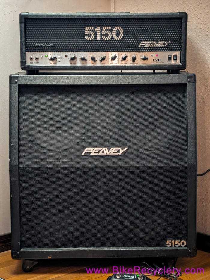 1992 Peavey 5150 BLOCK LETTER EVH Half Stack Guitar Amp: 120W Head
