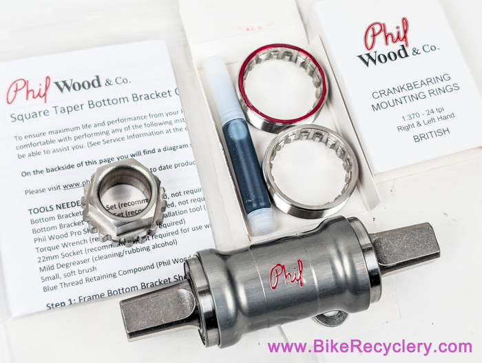 NOS Phil Wood Pro Titanium / Magnesium Bottom Bracket: 108mm JIS