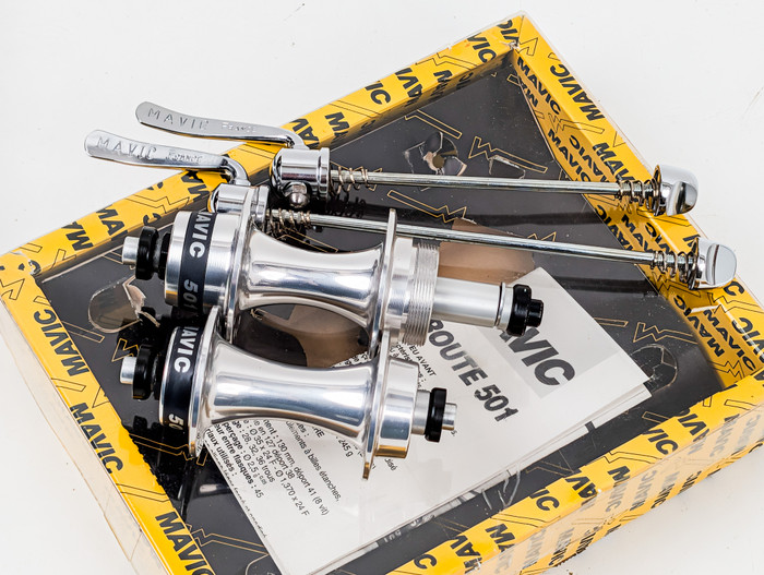 NIB/NOS Mavic 501 Hubset & QR Skewers: 28H x 130mm (Or 1276mm by