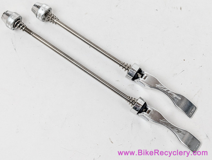 ZIPP Road QR Skewer Set: 100/130mm Front/Rear - Silver (EXC