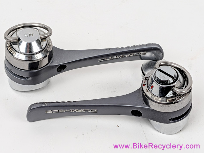 Shimano Dura Ace SL-7402 Downtube Shifters: 8 Speed - Curved (Near