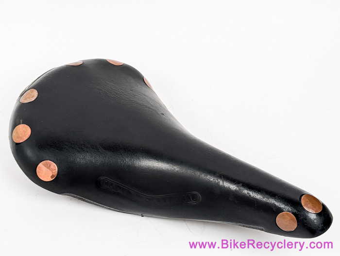 Brooks Team Pro TITANIUM Leather Saddle: Large Copper Rivets