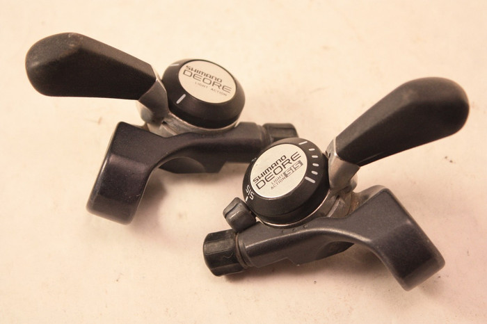 Shimano Deore XT M730 Thumb Shifters: 5/6/7 Speed