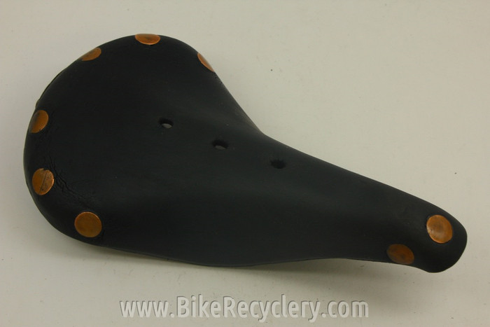 1979 Brooks Professional Select Leather Saddle: Black, Large Rivet
