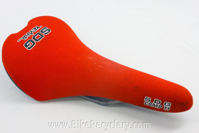 Vintage SDG Comp Ti Kevlar Saddle: Red - Bike Recyclery