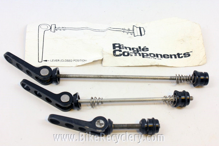 Ringle Holey Ti Stix QR Skewers Set: Front/Rear & Seatpost, Black