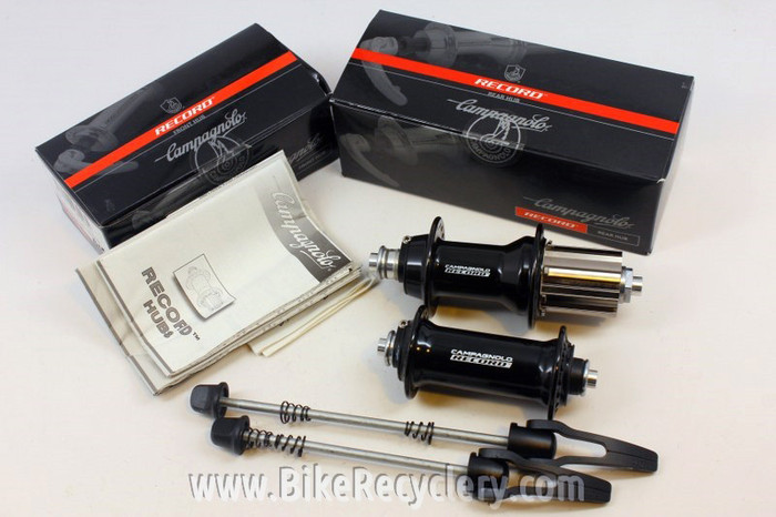 NEW Campagnolo Record 9/10/11 Speed Hubset & Skewers: Black