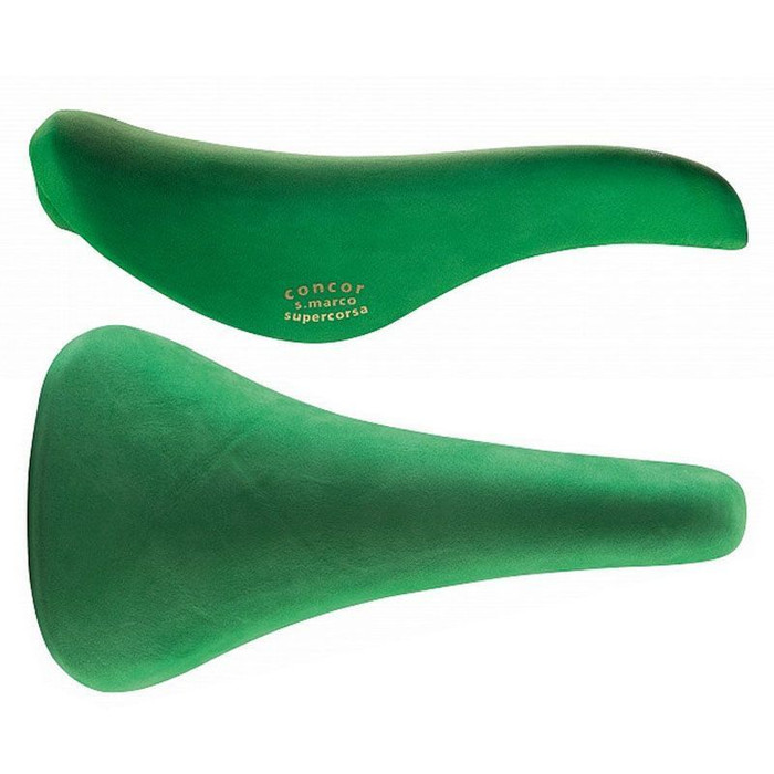 NEW San Marco Concor Supercorsa WCS Saddle: Green Smooth Leather