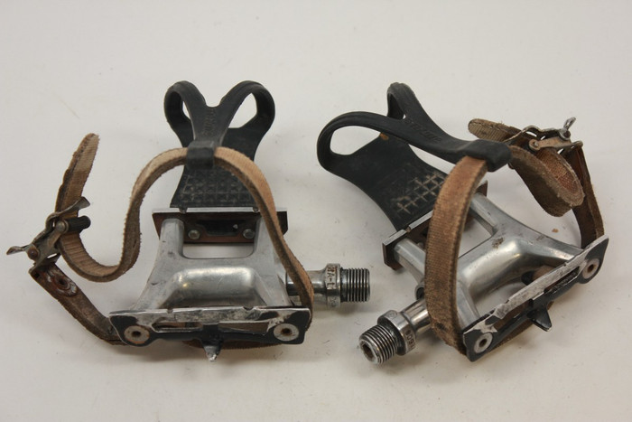 Sangle de cale pied Cuir CHRISTOPHE AFA old bike Leather Toe Straps 1970