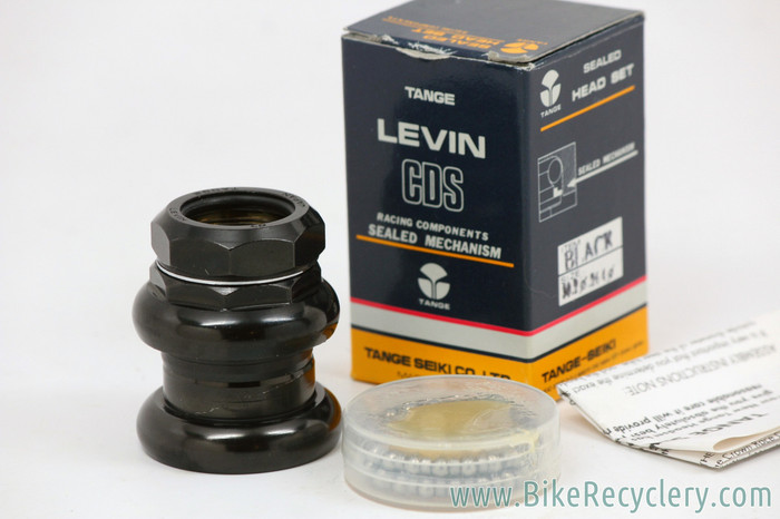 NOS JEU DE Direction TANGE Professional (Black) 1980s Headset Old Bike