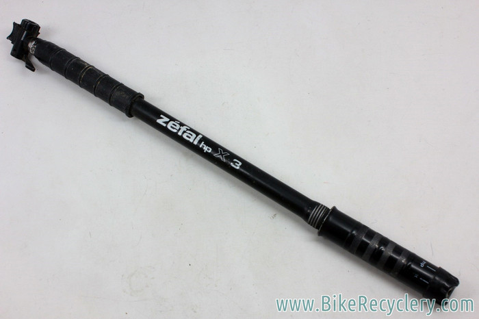 Zefal hp X3 Frame Pump Black Size 3 Fits 53.5cm to 58.5cm Bike Recyclery