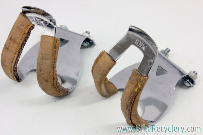 MKS Leather Wrapped Half Toe Clips: Medium? - Bike Recyclery