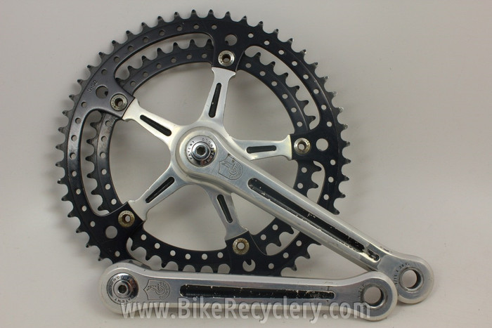Campagnolo Super Record Crankset: Black Drillium Chainrings