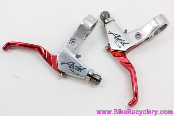 Avid SD 2.0 Brake Levers: Red & Silver Ano - Canti or V-Brake