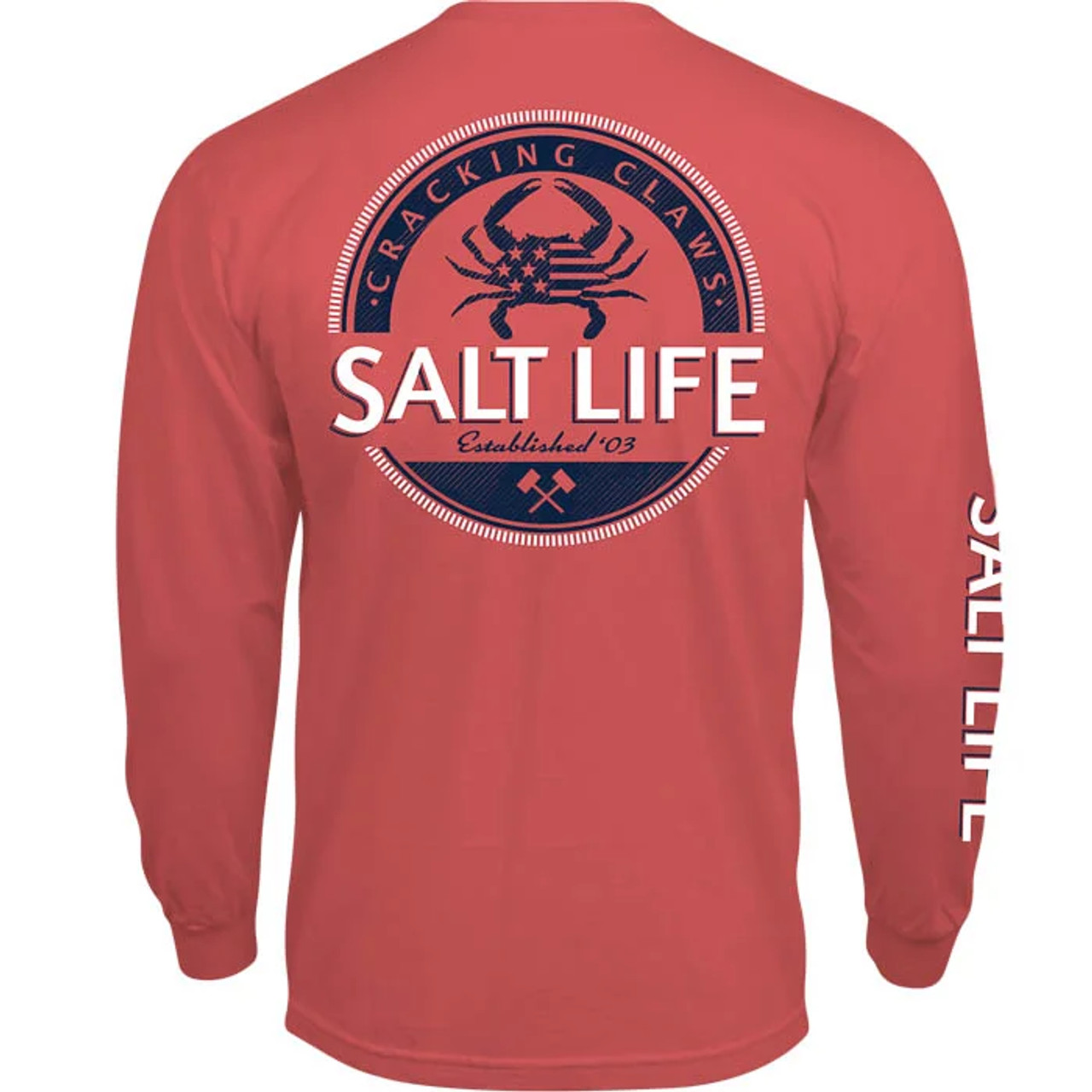 Salt Life Sailin' Flag Long-Sleeve T-Shirt, Mens, XL, White