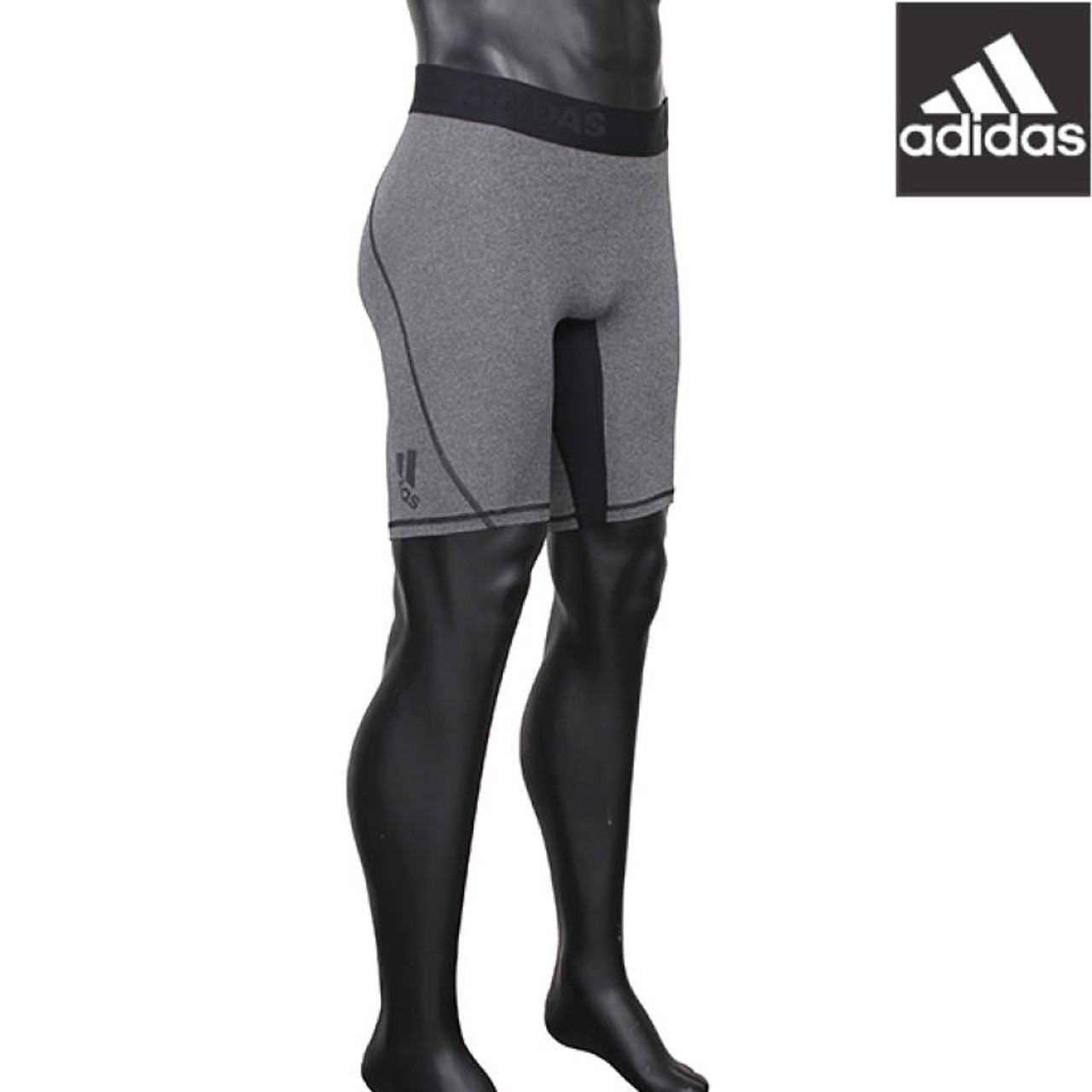 ADIDAS MEN'S ALPHA COMPRESSION SHORT - GREY