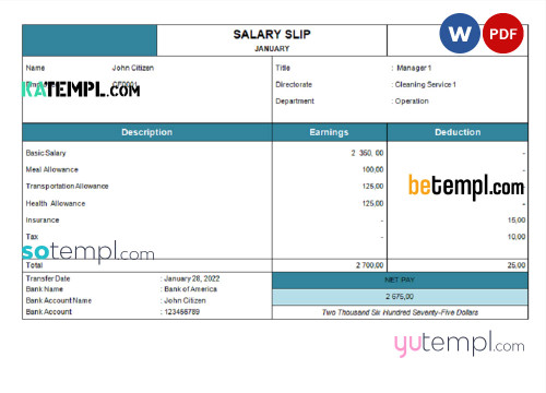 # hang time pay stub template in Word and PDF format
