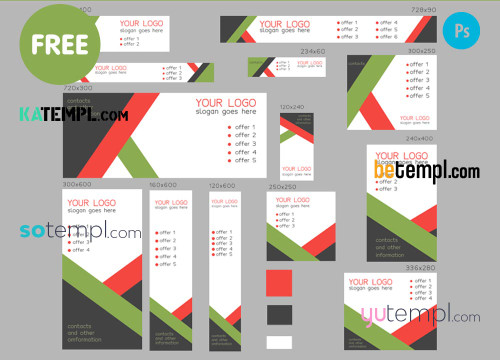 # flex metric editable banner template set of 13 PSD