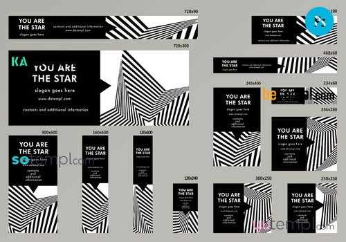 # topstar editable banner template set of 13 PSD