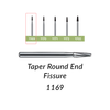 Carbide Burs. FG-1169-L Taper Round End Fissure. Pack of 100/Bag
