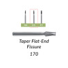 Carbide Burs. FG-170 Taper Flat-End Fissure. Pack of 100/Bag