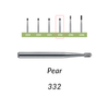 Carbide Burs. FG-332, Pear. 10 pcs.