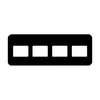 AdaMount #2 Film - 4 Windows 604, Black, 100/Pk