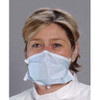 Critical Cover Pleated Mask, BLUE, Headband. Fluid resistant, 50/Bx. Positive