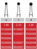 Alpen FG #6 Round Carbide Bur, clinic pack of 100 burs