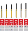 Alpen FG #886.012 Fine Grit, Beveled Cylinder Diamond Bur. Package of 5 Burs