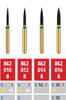 Alpen FG #862.010 Fine Grit, Flame Shaped Diamond Bur. Package of 5 Burs