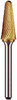 Euro Goldies B-1/2 Lathe Type, Titanium-Nitride Coated Carbide Bur, on a 1/4
